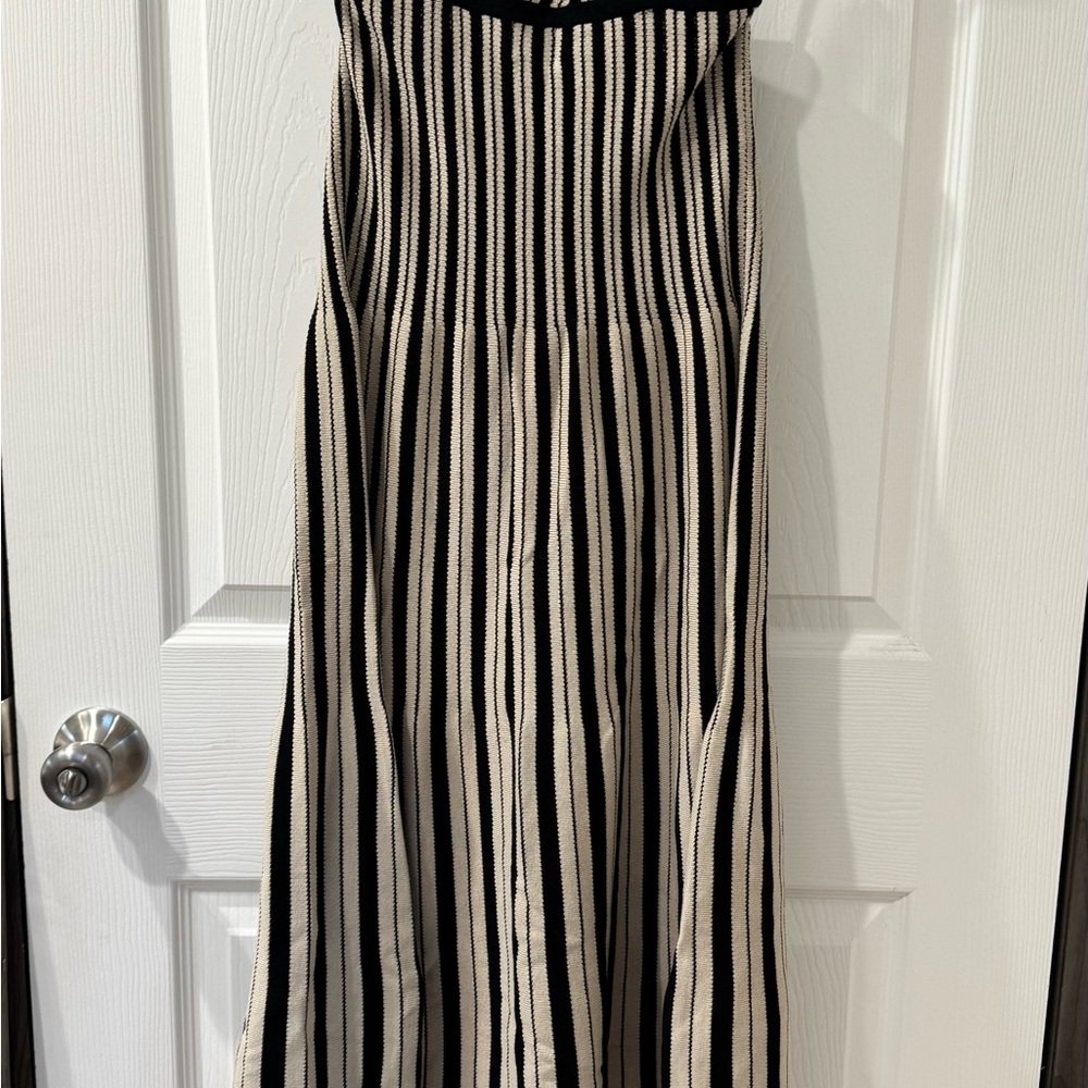 Black and White Striped Dress